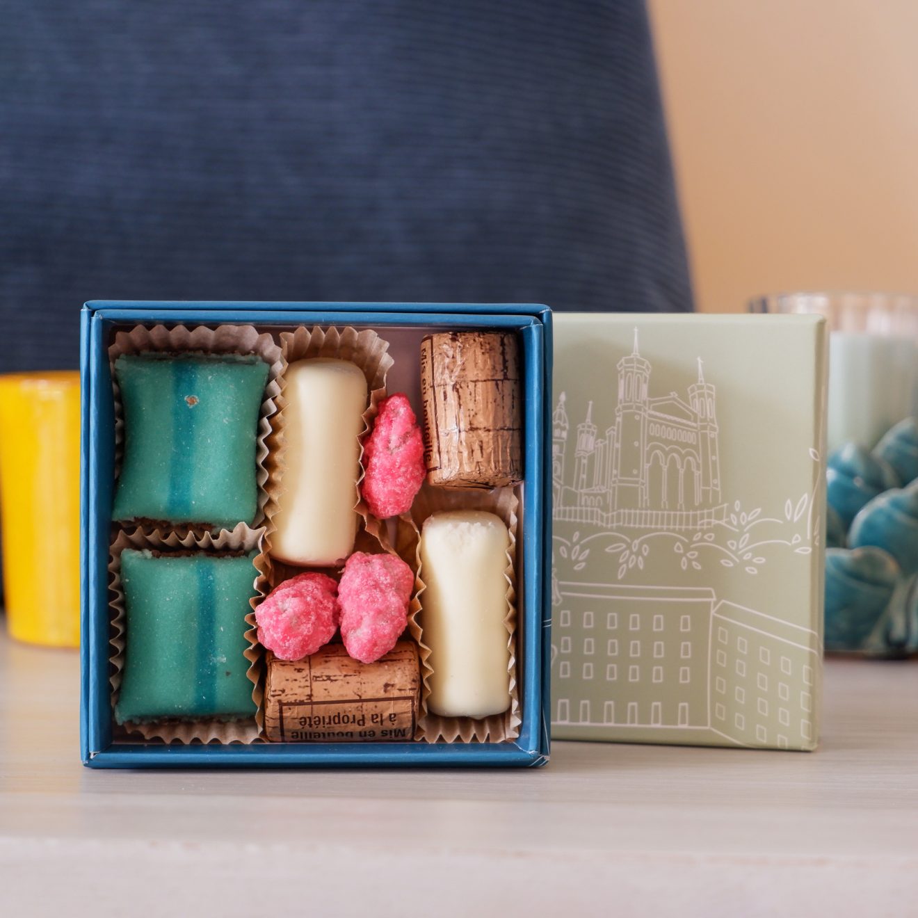 Coffret à Bijoux Ancien - Verre De Lyon Et Laiton - France 19ème - Antique