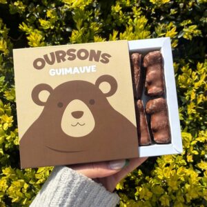Oursons guimauve chocolat au lait régressif craquant artisanal français