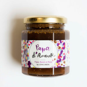 Confiture Papa d'amour à la figue raisin et noix.