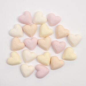 Meringues en coeur guimauve
