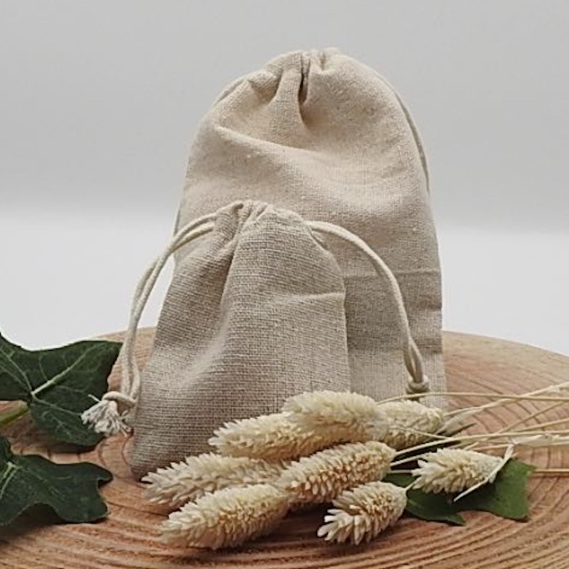 Les sachets en lin beige