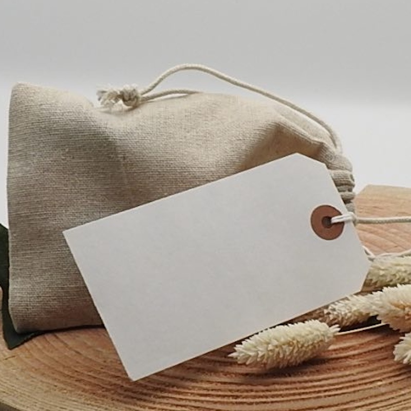 Les sachets en lin beige - grand modèle