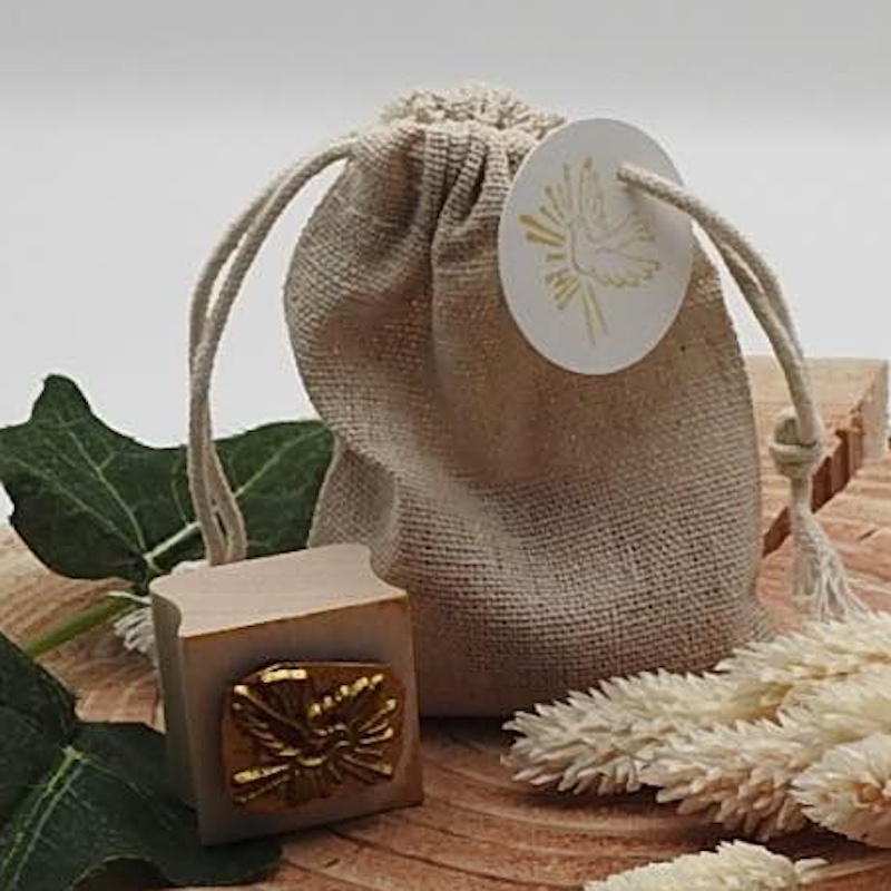 Les sachets en lin beige - petit modèle